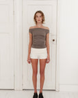 CMNTY GRDN Olivia Top in Mushroom