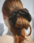 CMNTY GRDN BROWN SILK HEMP JUMBO SCRUNCHIE