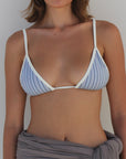 CMNTY GRDN Stripe Triangle Bikini Top