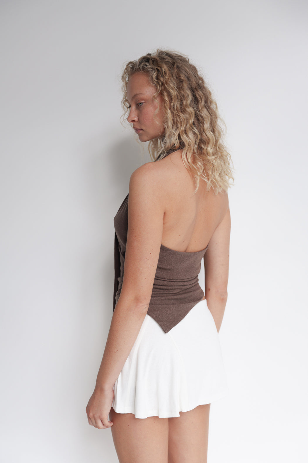 *Coming Soon* Soho Drape Halter Top Carob