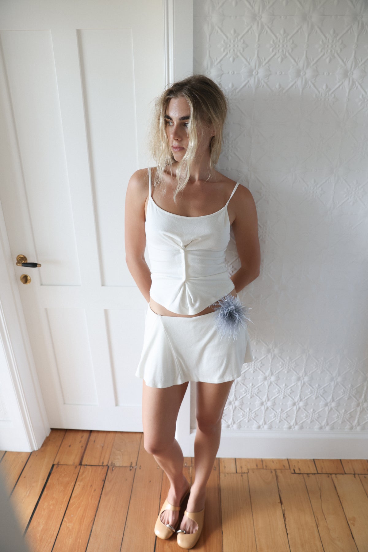Mia Singlet Top Natural White